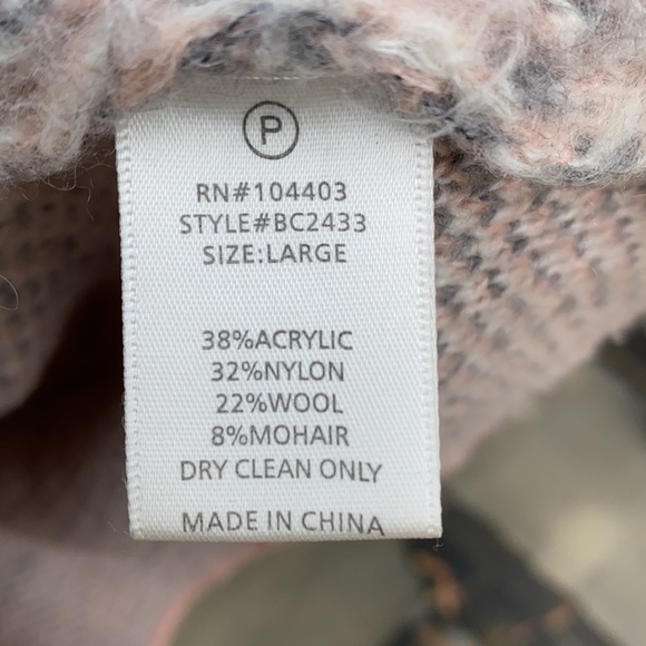 JOA 🔥 Windowpane Crewneck Cropped Sweater Sz L - Picture 5 of 8